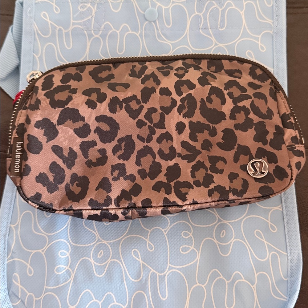 Lululemon Athletica Leopard Print Crossbody Bag - Brown and Black